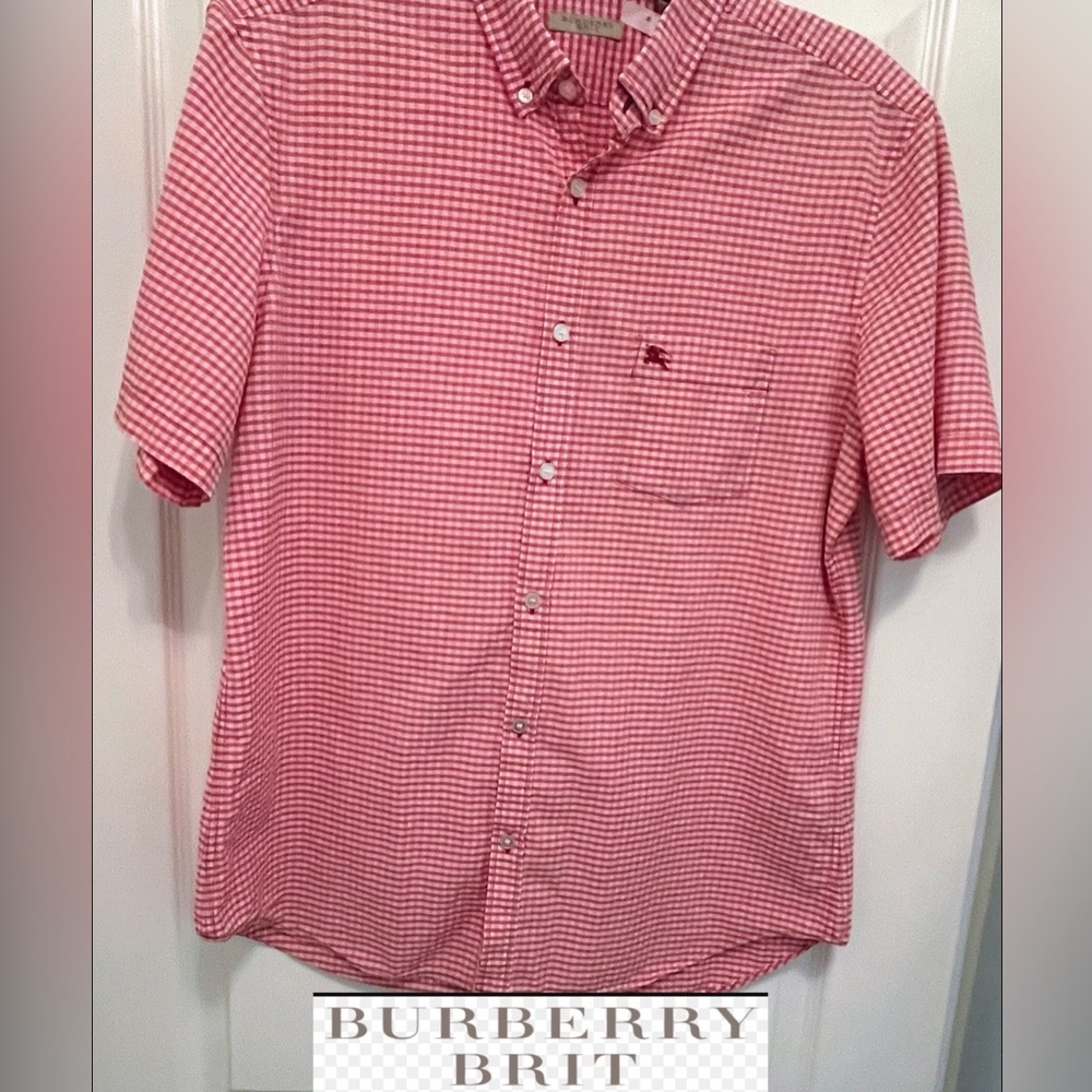 Burberry Brit Men's Red Checkered Shirt NWT